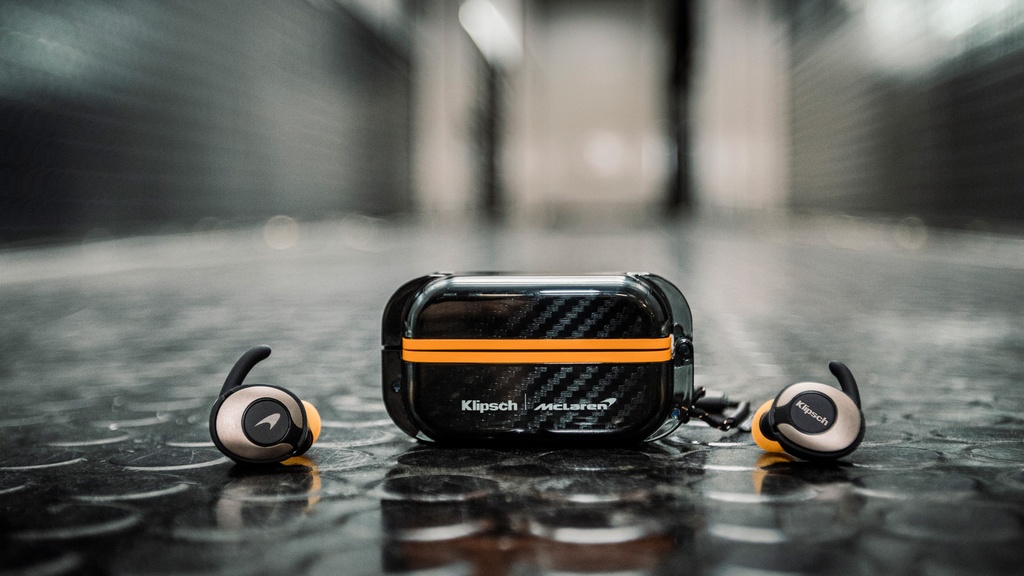 Klipsch T5 True Wireless Sport McLaren Orange Noir