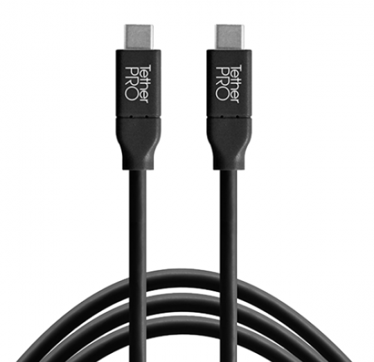 TetherPro USB-C / USB-C 4.6m/15' CUC15-BLK