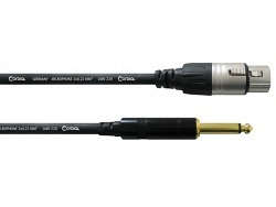 CORDIAL CCM 5 FP câble microphone XLRf - Jack, 5m, noir CORDIAL