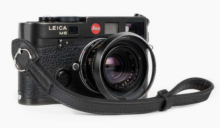 Bronkey Roma #201 - Black leather camera strap 23,5cm