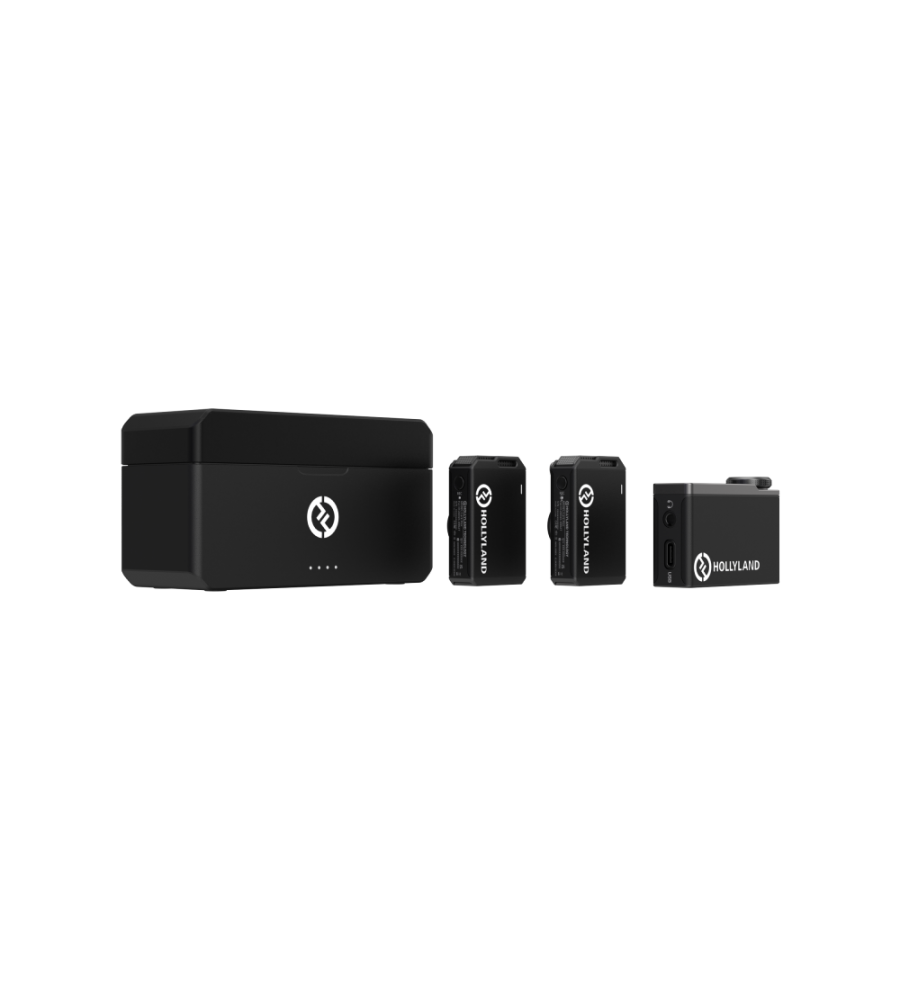 Hollyland Lark Max Duo - Black with Two Lavalier Microphones