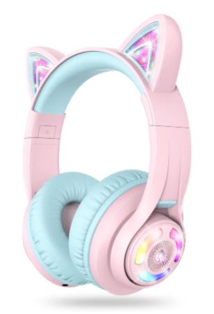 ICLEVER Headphones Kids Cat C04-2083N-14 74/85/94 dB, 50h pink