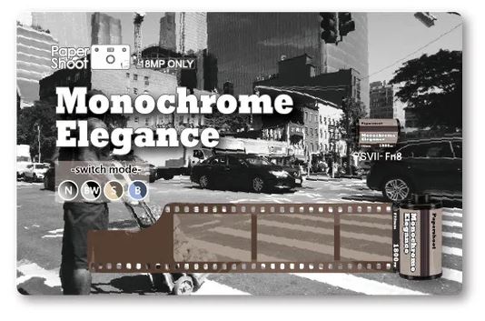 PaperShoot Carte filtre - Monochrome Elegance
