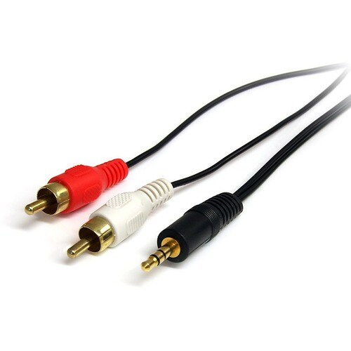 Câble audio StarTech.com - 91.44 cm Mini-phone/RCA - 28 AWG - Noir