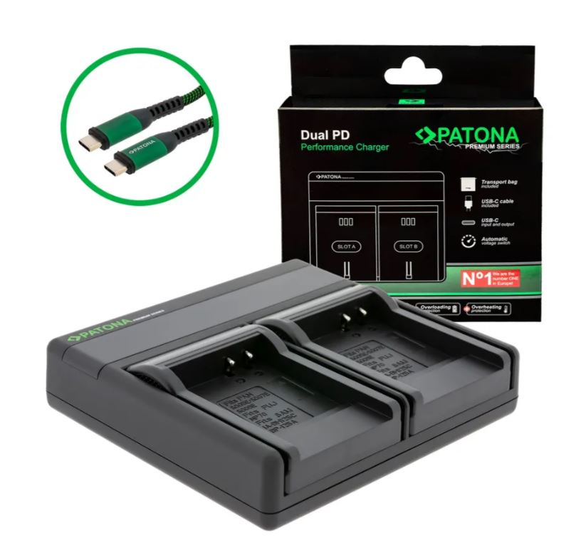 Patona Dual PD CGA-S005 CGA-S007 (Panasonic / Leica D-Lux 5) / Fuji NP-70