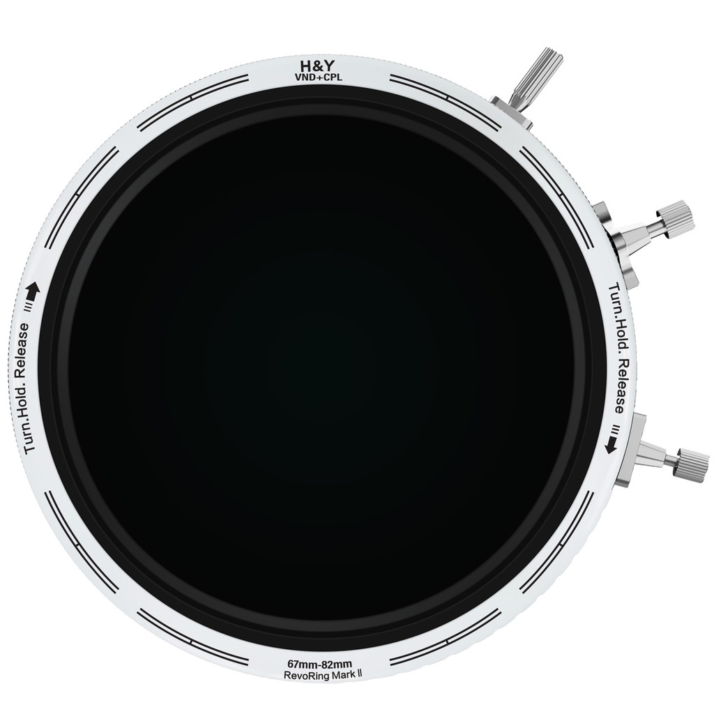 H&Y RevoRing ND3-1000+CPL Filter Mark II 67-82mm Blanc