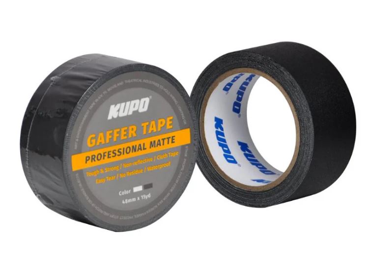 KUPO GAFFER TAPE- Matte BLACK 48MMX15 YARDS