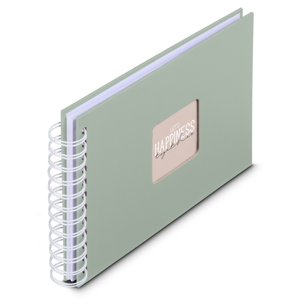 Hama Album à spirale "Fine Art", 24 x 17 cm, 50 pages blanches, Sauge