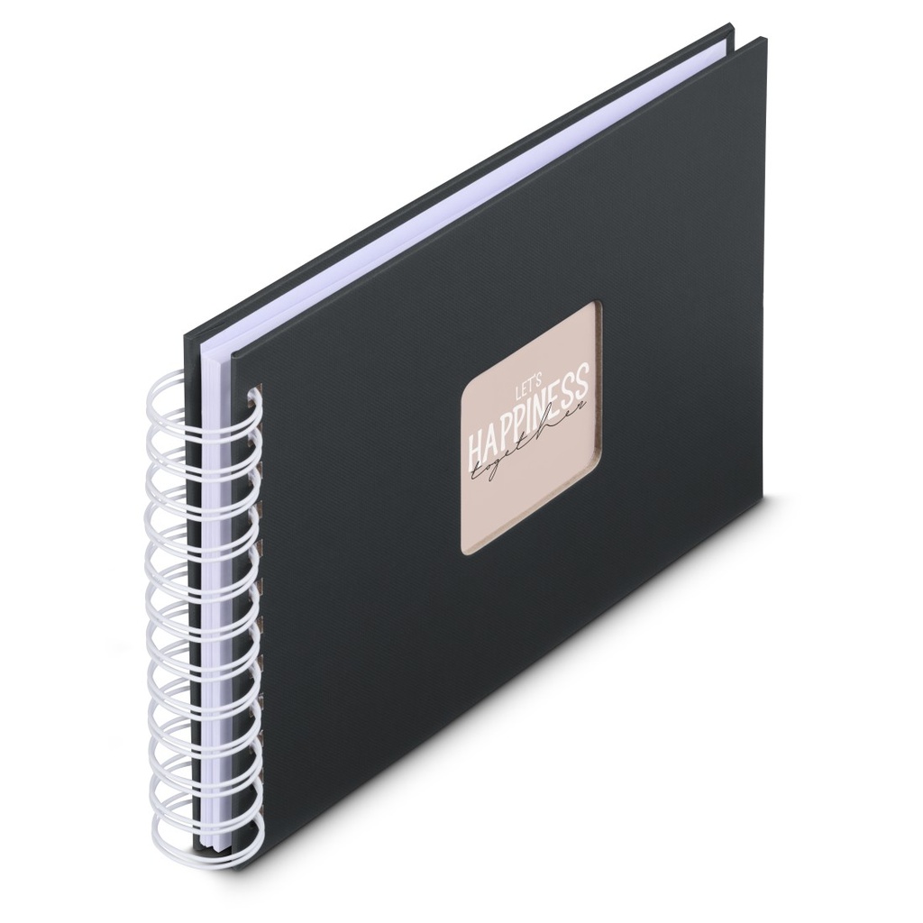 Hama Album à spirale "Fine Art", 24 x 17 cm, 50 pages blanches, New Black