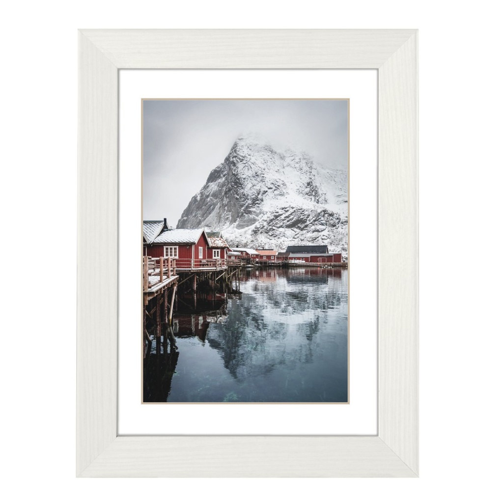 Hama Cadre photo en bois "Oslo", blanc, 15 x 20 cm