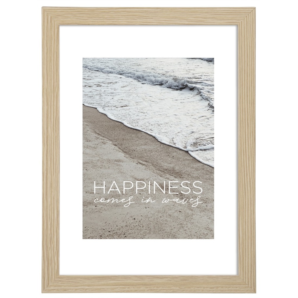 Hama Cadre photo en bois "Waves", chêne, 15 x 20 cm