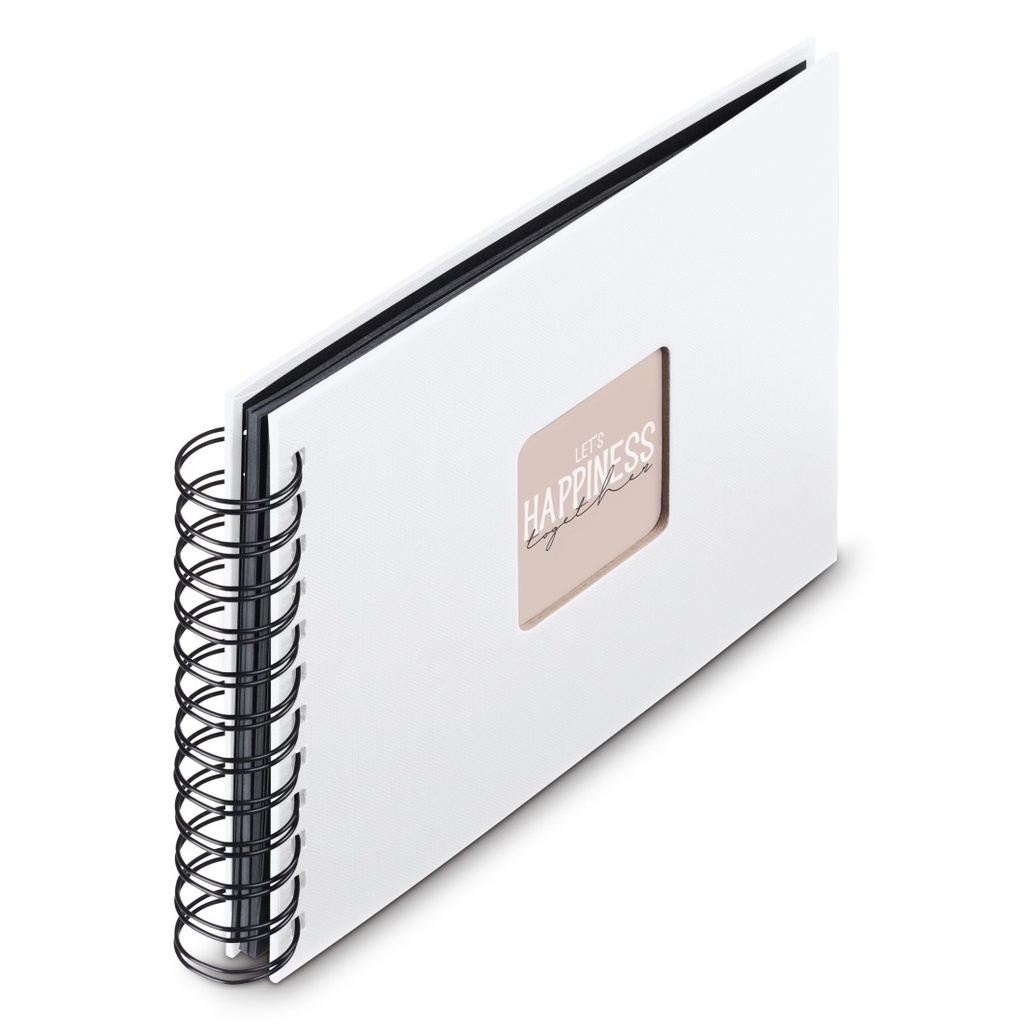 Hama Album à spirale "Fine Art", 24 x 17 cm, 50 pages noires, Blanc