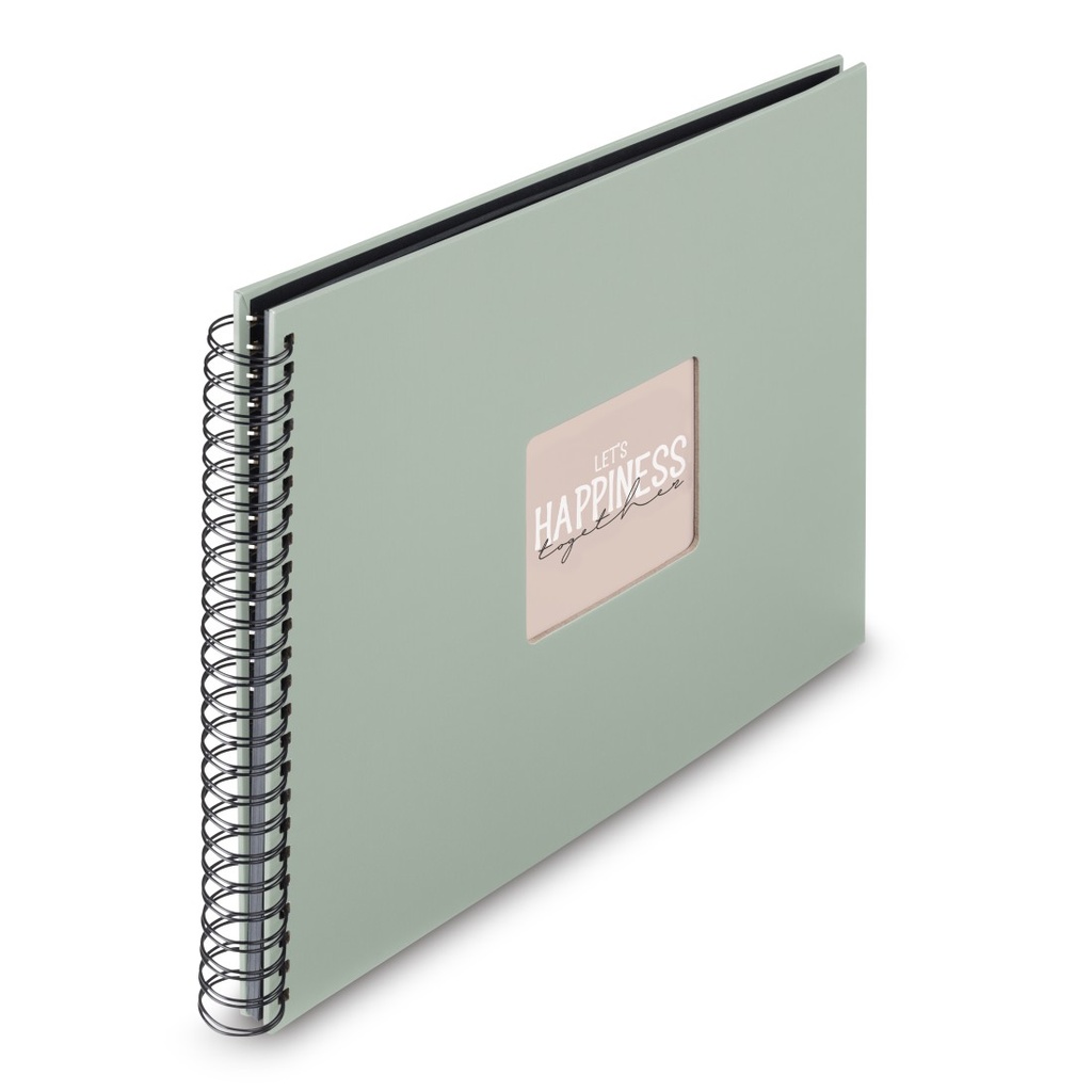 Hama Album à spirale "Fine Art", 36 x 32 cm, 50 pages noires, Sauge