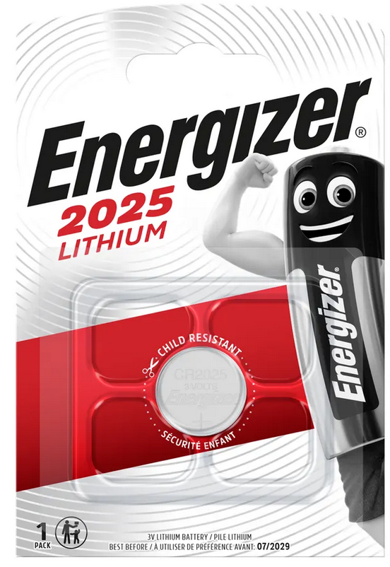 Energizer CR 2025 Lithium 3.0V     FSB-1