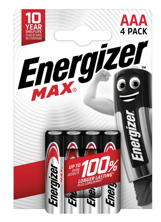 Energizer Max AAA (LR03/E92)  BP-4