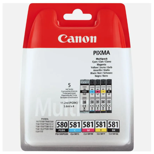 Canon PGI-580 Multipack PGBKCMYBK