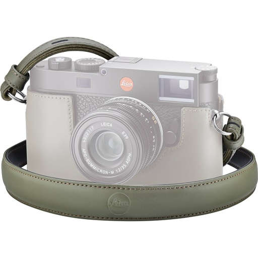 Leica Courroie cuir, vert olive N°24037