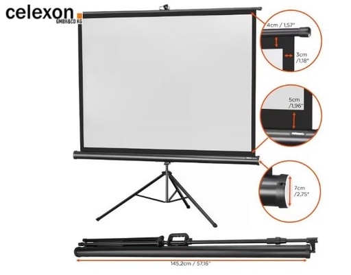 Celexon Écran mural sur pied Eco 133 x 100 cm 4:3
