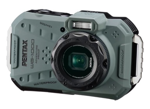Pentax WG-1000 Olive (inclus Sangle-Mousqueton et Etui Silicone)