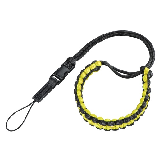 Hama Dragonne "Braid 20" fermeture à clip, longueur 20 cm, Noir/Jaune