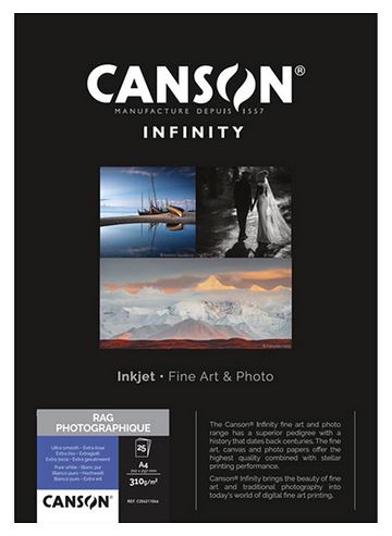 Canson Rag Photographique II 310 A3+329x483mm 25 feuilles