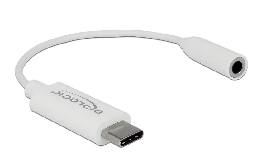 Delock Cable USB C - jack 3,5 mm femelle blanc