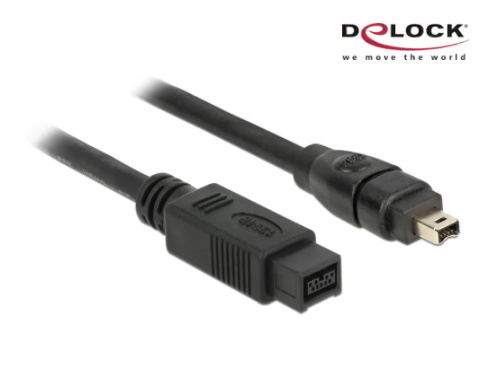 Delock Cable FireWire 400Mbps 9Pin-4Pin 1 m