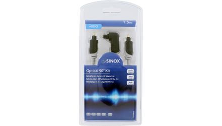 Sinox Digital Optical Audio Cable 1.5m avec adaptateur d'angle