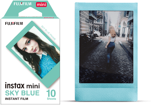 Fujifilm Instax Mini 10 Sheets Sky Blue Frame
