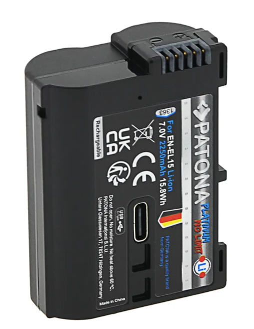 Patona Platinum Batterie Nikon EN-EL15C USB-C