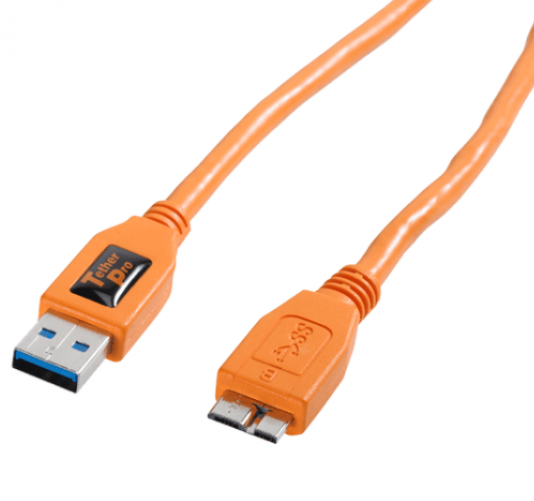TetherPro USB 3.0 A / Micro B 4.6m/15' orange CU5454