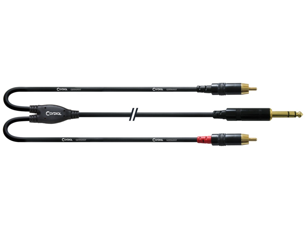 CORDIAL CFY 1.5 VCC câble Y, 1.5m, Jack - 2x RCA