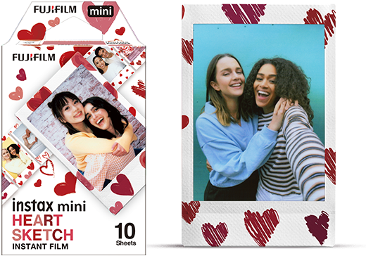 Fujifilm Instax Mini 10 Sheets Heart Sketch