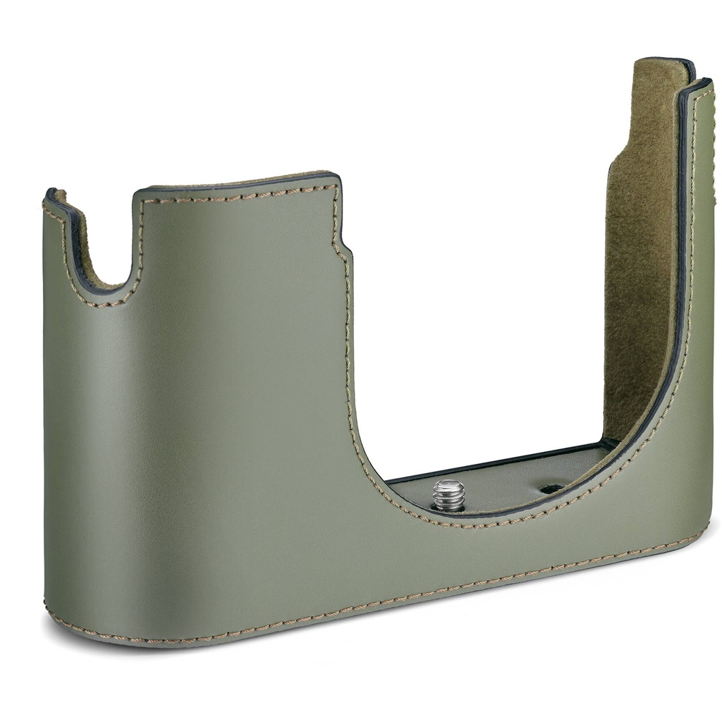 Leica Demi Etui Q3 Cuir vert Olive N°19653