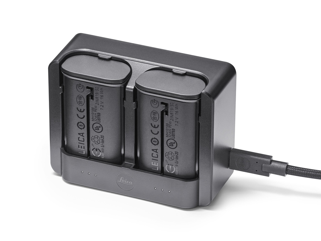 Leica Chargeur double USB-C BC-SCL6 sans câble USB-C Ref. 16059