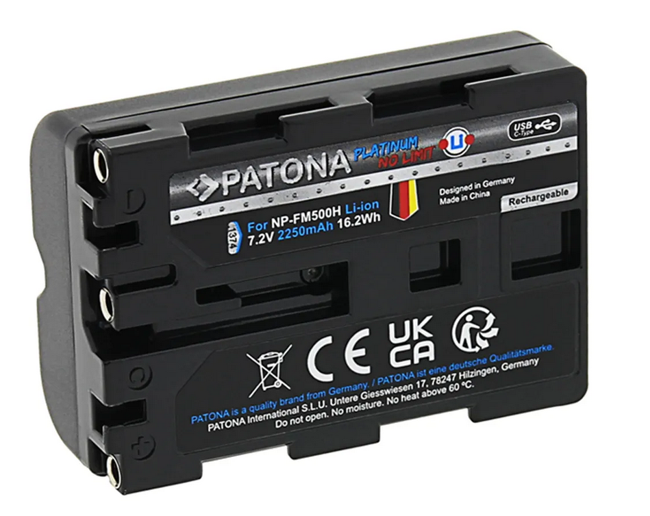 Patona Batterie USB-C Sony NP-FM500H