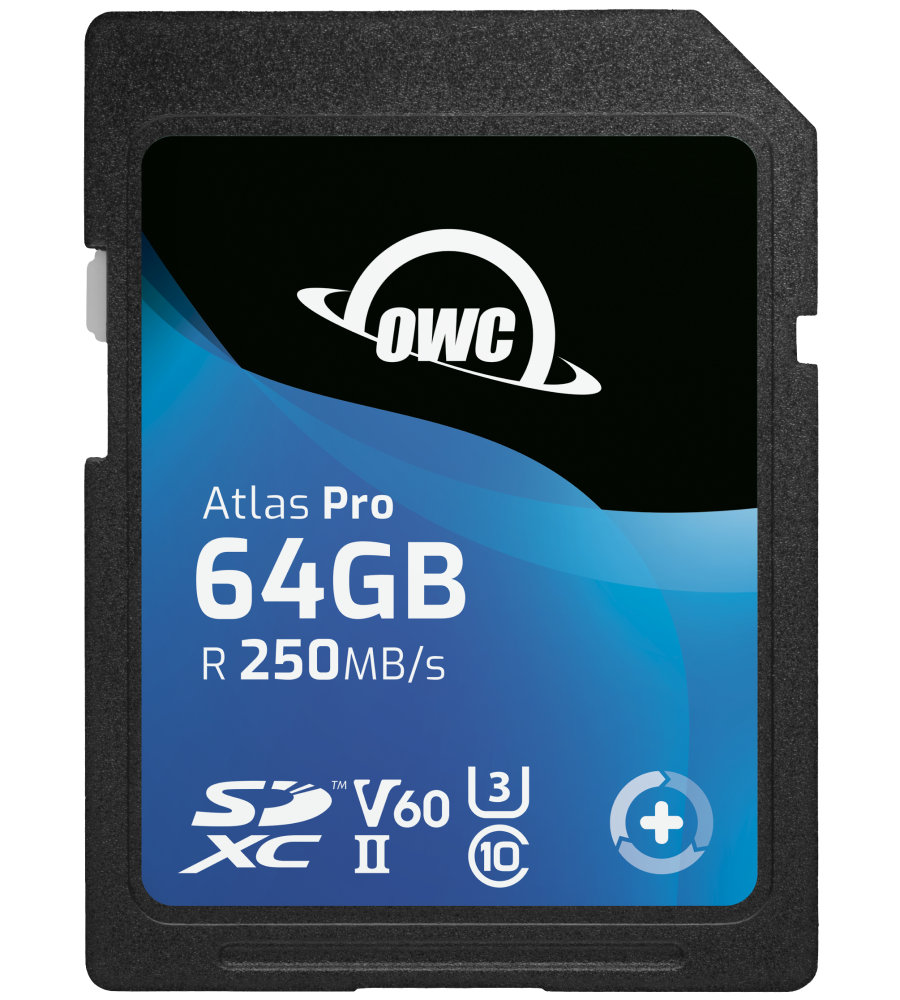 OWC Atlas Pro SDXC UHS-II V60 64GB SDXC R:250MB/s W:130MB/s