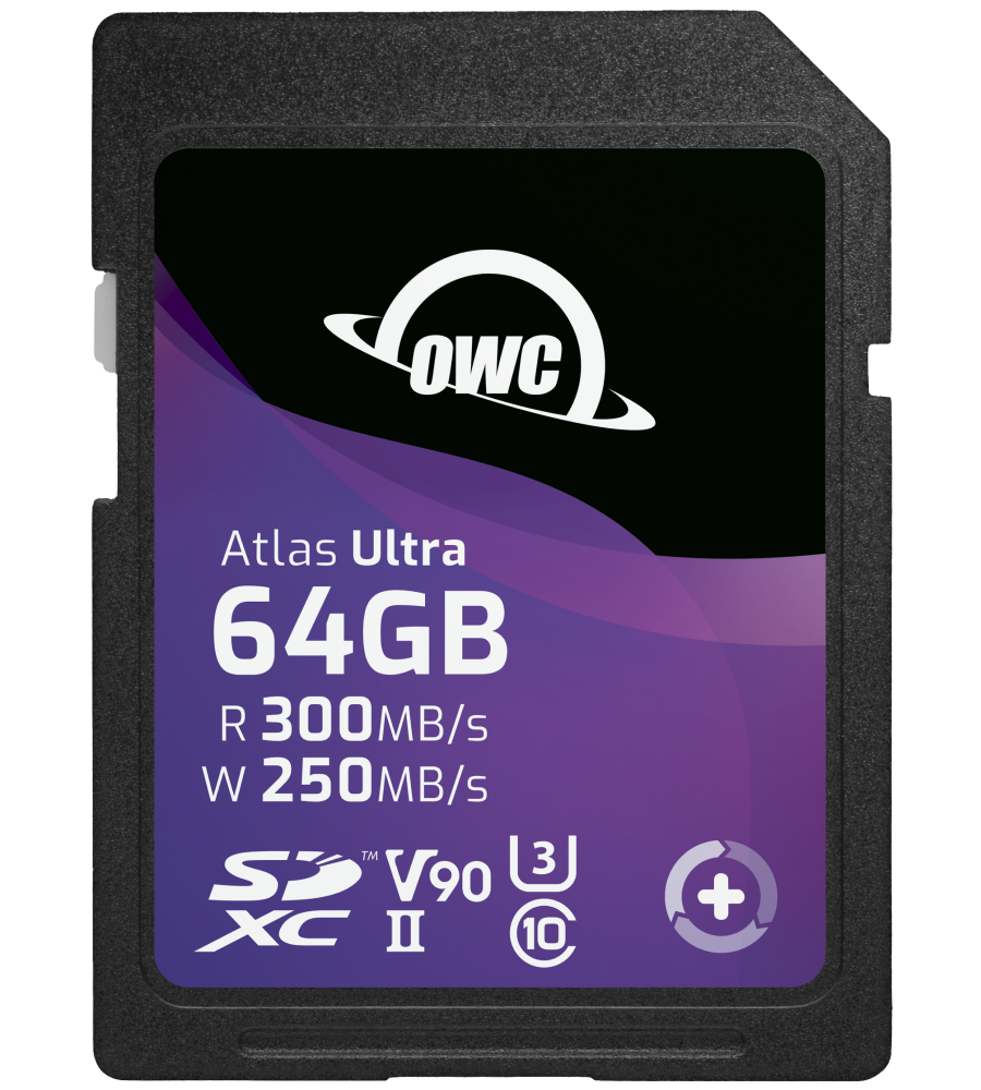 OWC Atlas Ultra S SDHC/XC UHS-II V90 64GB SDXC R:300MB/s W:250MB/s