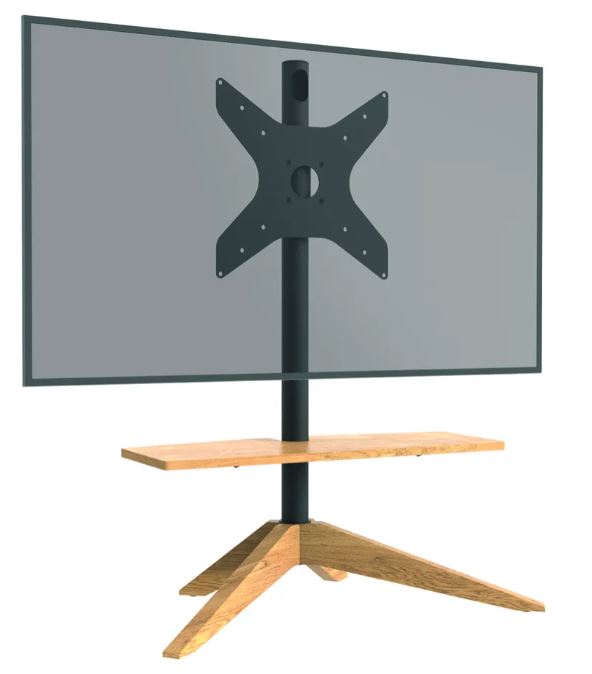 Cavus Cross - Support TV en bois chêne, Vesa 400x400