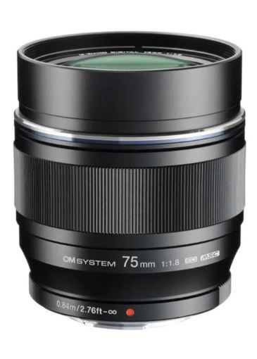 OM System Zuiko ED 75mm 1:1.8 black