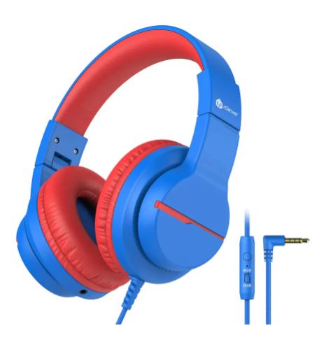 ICLEVER Headphones Kids Foldable C01-1702N-20 85/94 db, share port blue