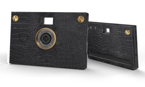 PaperShoot Camera Bundle - Coque texture cuir - Noir - 20MP