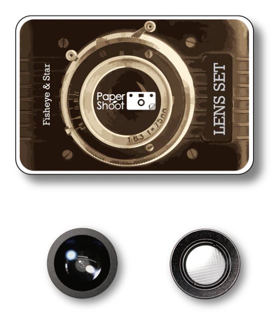 PaperShoot Pack d'objectifs à effets - fish-eye & étoile