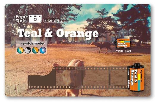 PaperShoot Carte filtre - Teal & orange