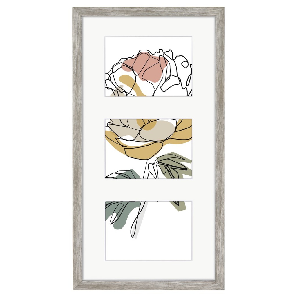 Hama Pêle-mêle cadres photo en bois "Copenhague", taupe, 23x45cm (3 photos)