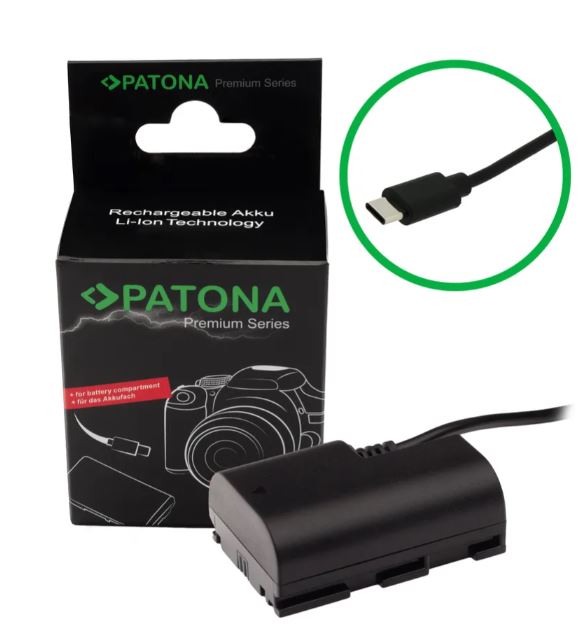 Patona USB-C Input Akku-Adapter LP-E6NH