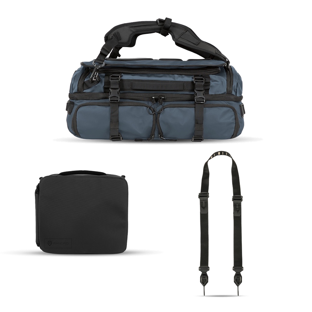 WANDRD HEXAD ACCESS DUFFEL Aegean Blue Photo Bundle Duo + FREE Sling Strap