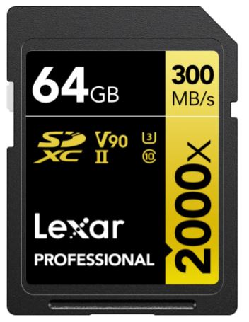 Lexar 2000x UHS-II SDXC 64GB Gold