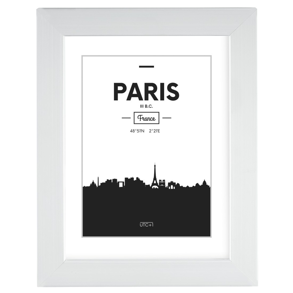 Hama Cadre photo en plastique "Paris", blanc, 15 x 20 cm