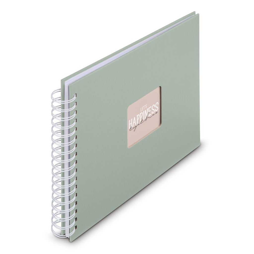 Hama Album à spirale "Fine Art", 28 x 24 cm, 50 pages blanches, Sauge